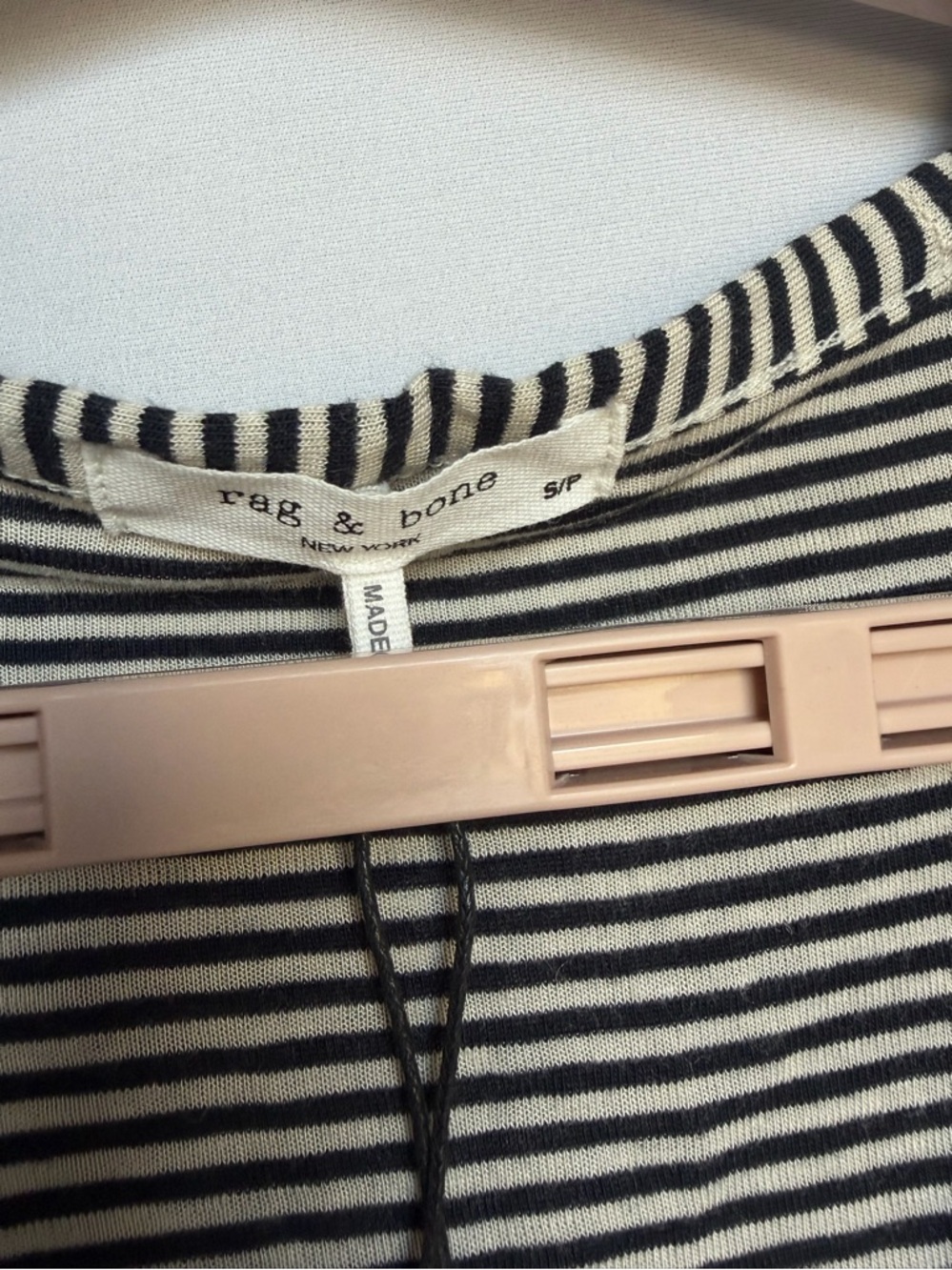Rag & Bone Michal Striped Slub Jersey Midi Dress Sz S Casual Linen Blend NWT - Picture 10 of 16